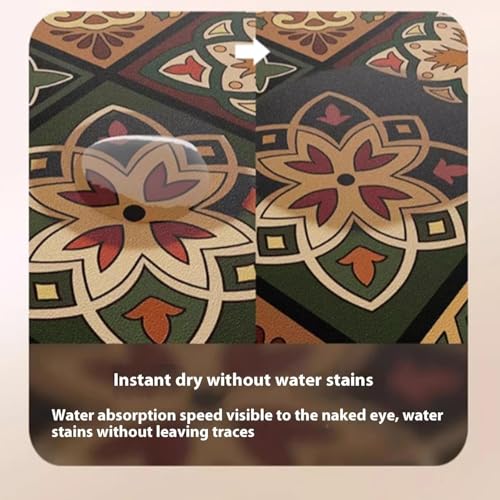 Image of TEKCOOL Rubber Anti Fatigue Kitchen Rug Sets 2 Piece Non Slip Mats for Floor Cushioned Kitchens Rugs Waterproof Comfort Standing Mat Runner for Kitchen-(Multicolour 1)