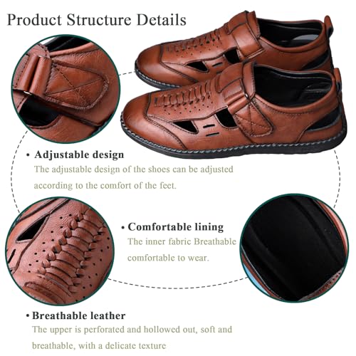 Mens Hiking Sandals with Adjustable Lightweight Non Slip Soft Sport Athletic Travel Walking Shoes Outdoor Casual Beach Water Men's Sandals2