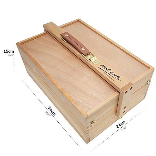 Mont Marte MultiPurpose Wooden Art Box. 3 Layers of Storage for