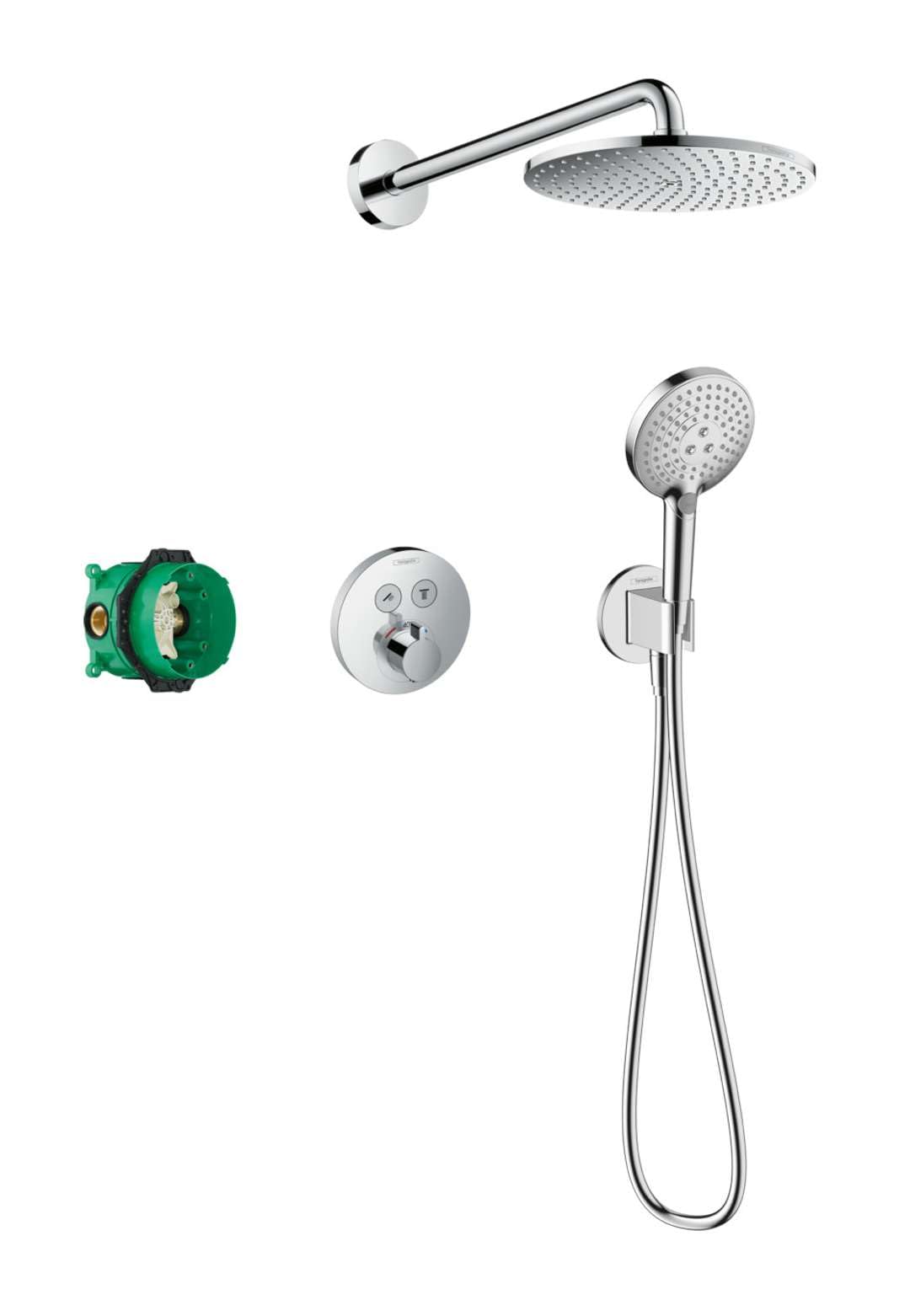 hansgrohe Raindance S Pack encastré avec mitigeur thermostatique ShowerSelect S, chromé, 27951000