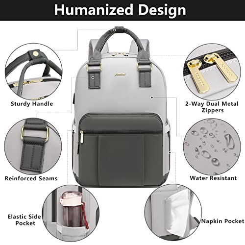 Zaino Porta PC Donna, 15,6 pollici Laptop Backpack...