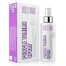 Blonde Toner Spray. Purple Leave In Toning Hair Treatment to Remove Brassy Surface Tones in Blonde, Platinum & Gray/Silver Hair. Paraben & Sulfate Free-PETA Approved Cruelty-free.