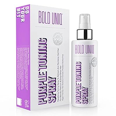 Bold Uniq Blonde Toner Spray & Purple Shampoo, Conditioner & Mask Bundle - Eliminates Brassy Tones From Blonde, Platinum, Silver/Gray Hair. Paraben & Sulfate-free