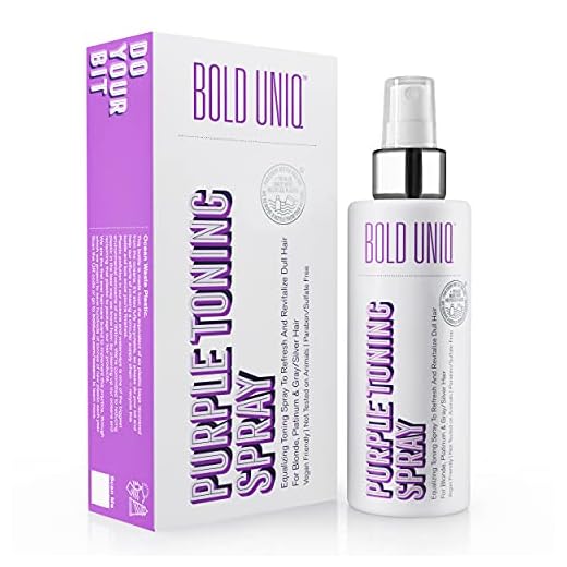 Blond Toner Spray - Lila Leave In Toning Hår Behandling för att avlägsna brassiga ytor i Blont, Platina och Grått/Silver hår - Paraben & Sulfat Fri-PETA Godkänt Grymhetsfri