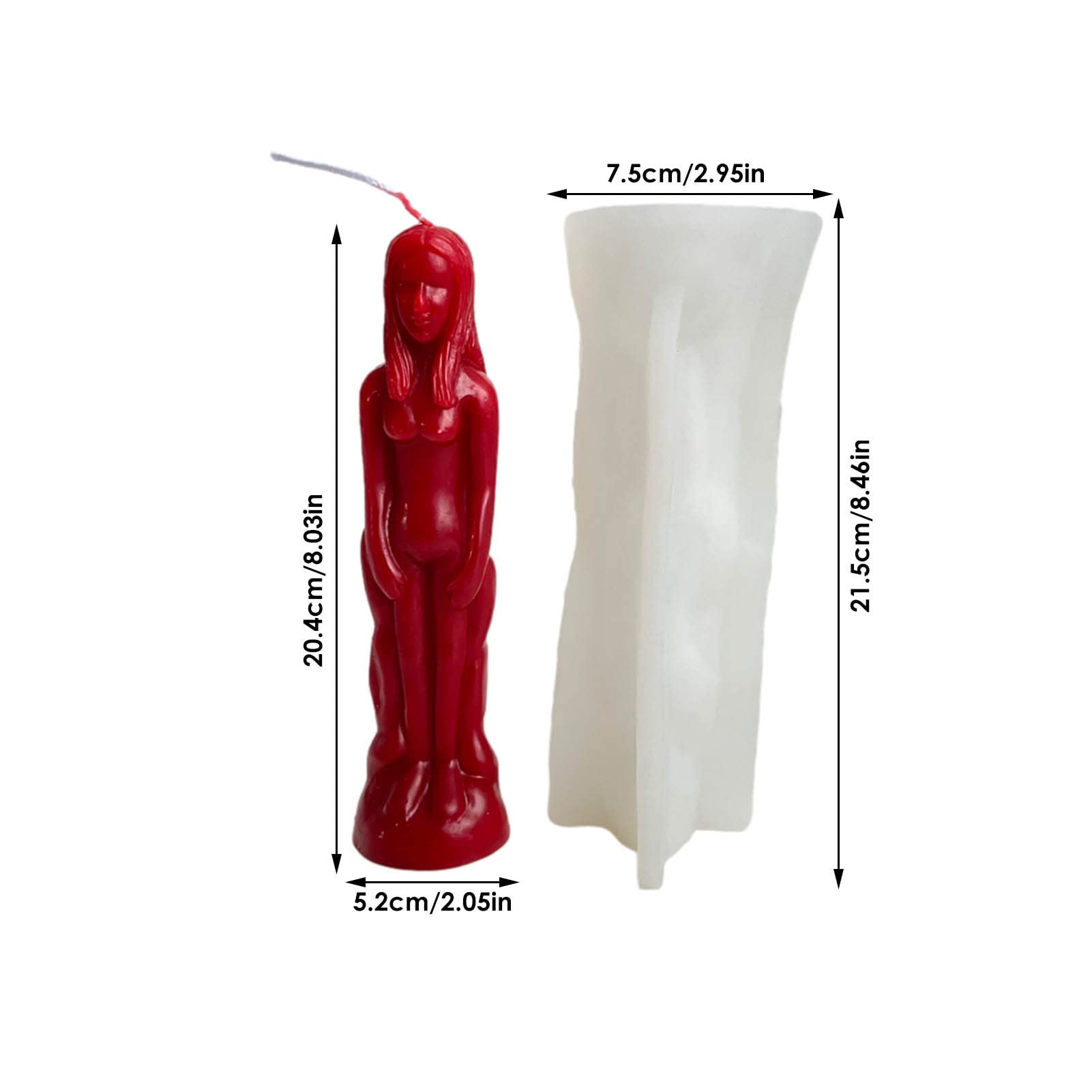 Stampo Silicone Per Candele Uomo/Donna - Per Cera, Paraffina E Resina | Fai Da Te, Decorazione Casa