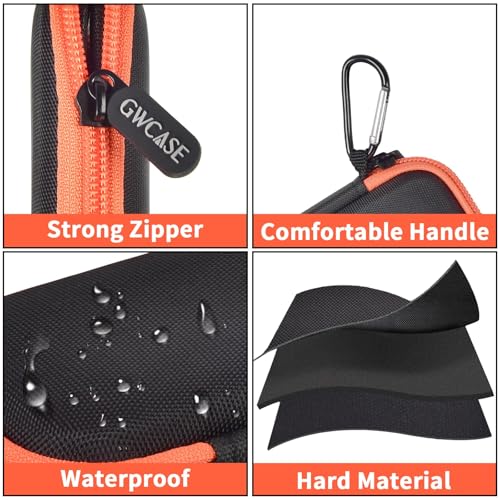 Image of GWCASE Hard Case for SanDisk Extreme Portable External Solid State Drive | Protective Storage Bag Fits for SanDisk 500GB / 1TB / 2TB / 4TB / 8TB SSD, Carring Travel Holder for USB Cables Box Only-Orange Z