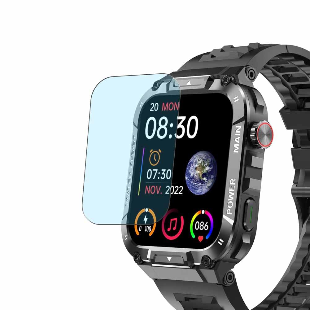 [3 Pack] Synvy Anti Blue Light Screen Protector, compatible with Ypaddbu Hvlgmrc P66 1.93" smart watch smartwatch Guard Skin [ Not Tempered Glass Protectors ]