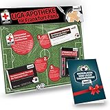 Inhalt: 1x Liga-Apotheke inklusive 1x Packung Beruhigungs-Zäpfchen, 1x Packung Vereinswechsel-Therapie, 1x Packung ZYANKALiga