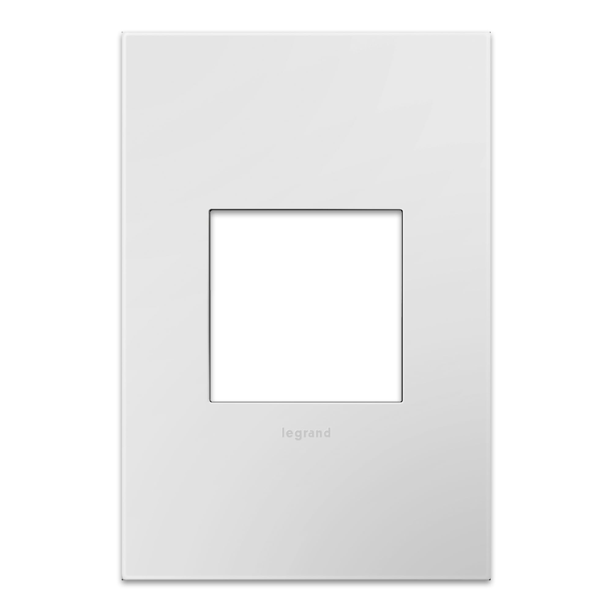 adorne AWP1G2WHW10 1-Gang Gloss White-on-White Wall Plate