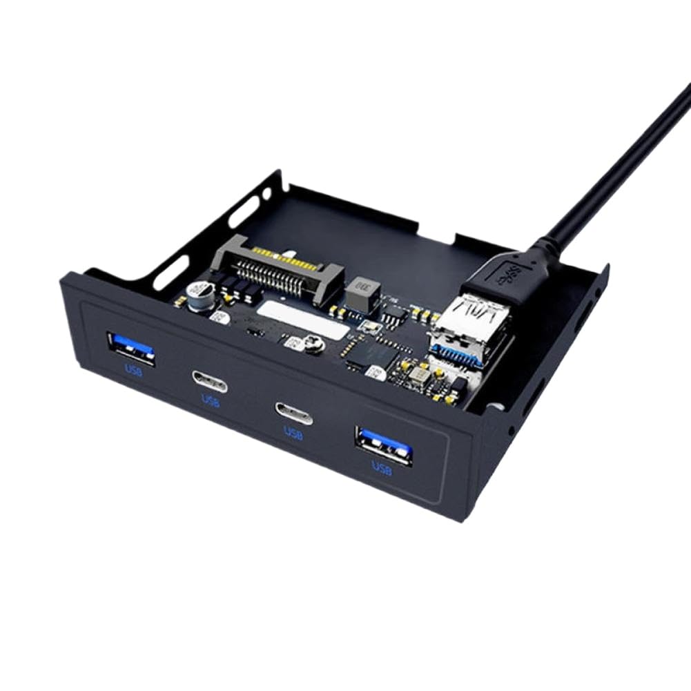 Adapter rozszerzeń na panel przedni USB 20-pinowy 3,5-calowy dyskietek 2 porty USB 3.0 2 port USB 3.2 Gen 1 5 Gb/s typ C kompatybilny z komputerem stacjonarnym