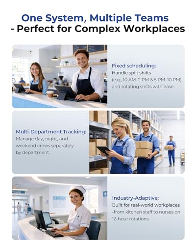 TimeRalo Biometric Time Clock for Employees, Fingerprint & PIN Standalone Punch Machine, Clock in Machine for Small Business with USB Data Transfer, No WiFi/Software/Monthly Fees