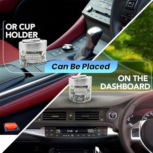 Image of BKN Super Fragrance Black Odor Car Air Freshener B0-10| 130g Bubble Gel Balls | Long-Lasting Scent for Home, Office, Car, Bathroom & Closet | Odor Eliminator & Room Deodorizer (BK ice)