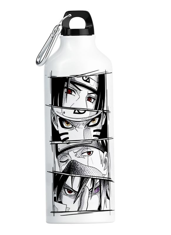 Image of Stylish Itachi Uchiha 750ml Printed Aluminum Gym Water Bottle
