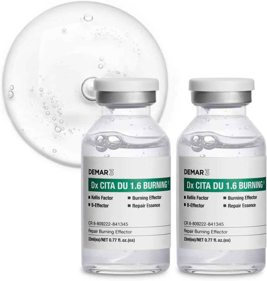 DEMAR 3 DX CITA DU 1.6 Burning 2nd serum, Brightening & reduces wrinkles for oily and troubled, acne skin, with niacinamide, hyaluronic acid, 46ml(23ml X 2pcs), 1.55 fl oz