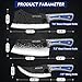 KITNATS 3PCS Butcher Knife Set, Hand Forged kitchen Knife Set-Heavy Duty Bone Chopper & Meat Cleaver & Viking Chef Knife Set for Home, Outdoor Cooking, Camping BBQ