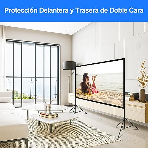 Miniatura 5 de Visulapex Pantalla Proyector Portátil 120 Pulgadas Con Tripode - Pantalla De Proyección 16:9 4k Full Hd Aluminio Para Cine Casa Camping Eventos Recreativos