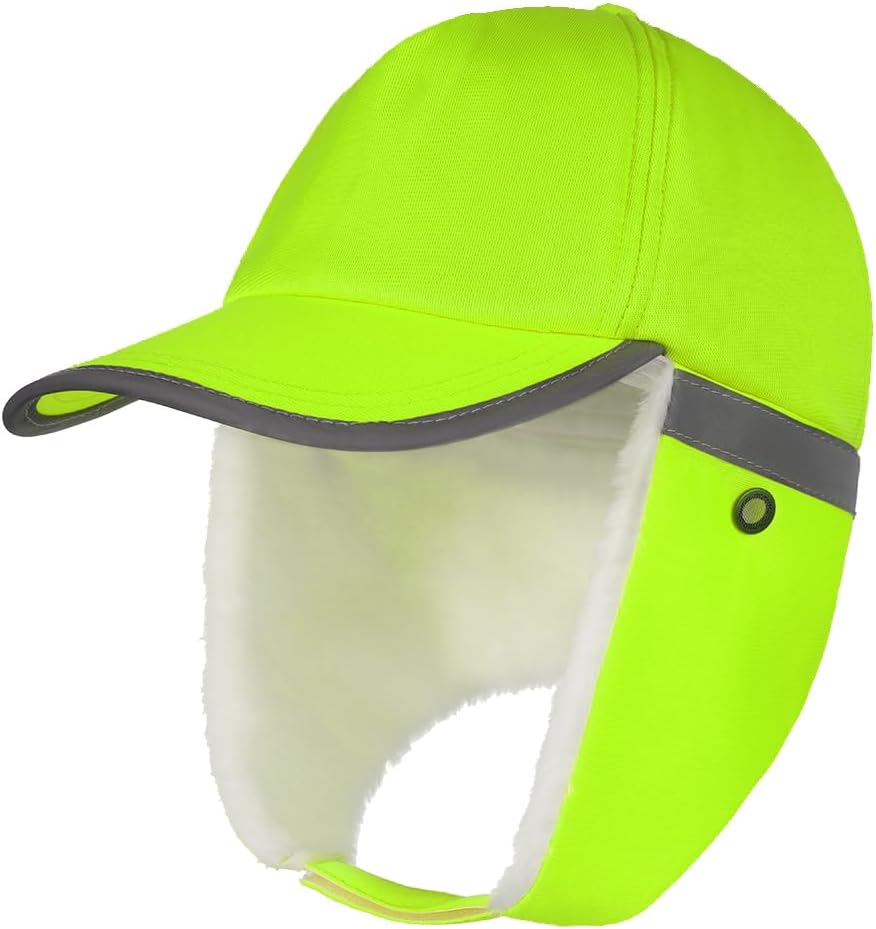 ITODA Warm Reflective Trapper Hat Lined Warmer Russian Earflap Winter Ski Hunting Cycling Trooper Adult/Kids Cap with Visor - Image 3