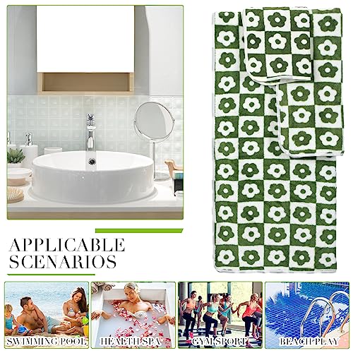 Kinlop 6 Pcs Bath Towel Set 2 Bath Towel 2 Hand Towel 2 Washcloth Soft Quick Dry Lightweight Coral Fleece Bathroom Towel Set For Bathroom Home Gym Spa Beach Accessories thumb #2