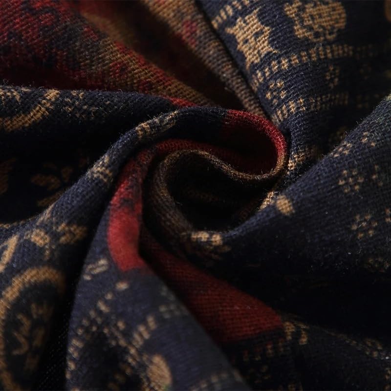 Summer Print Men Cotton Linen Cardigan Blouse Asian Clothes Harajuku Japanese Kimono