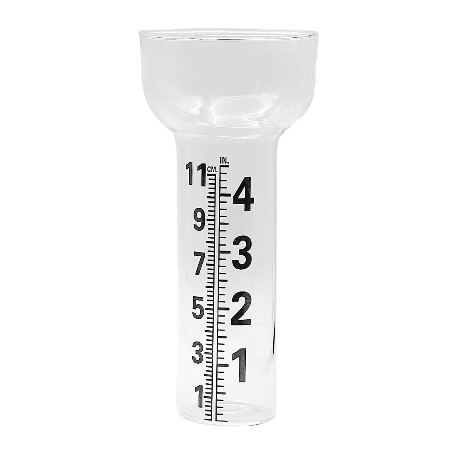 AONEGOLD Regen‑ BZW. Niederschlagsmesser Ersatzglas mit klarer Messskala, trichterförmiges Glas für Garten und Außenbereich, frostsicher inklusive Halterung (Weiß1+2+3-a)