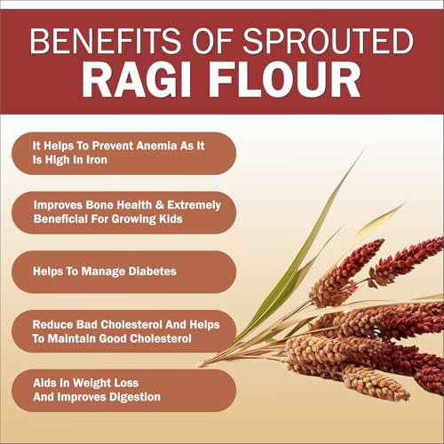 Image of Nutriplato-enriching lives Sprouted Ragi Flour, 700g (Pack of 3)