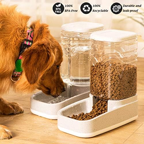 11L Automatic Pet Waterer Dispenser, Large Dog Water Dispenser Station, Self-Dispensing Gravity Water Drinking Fountain (3.8L Singer)