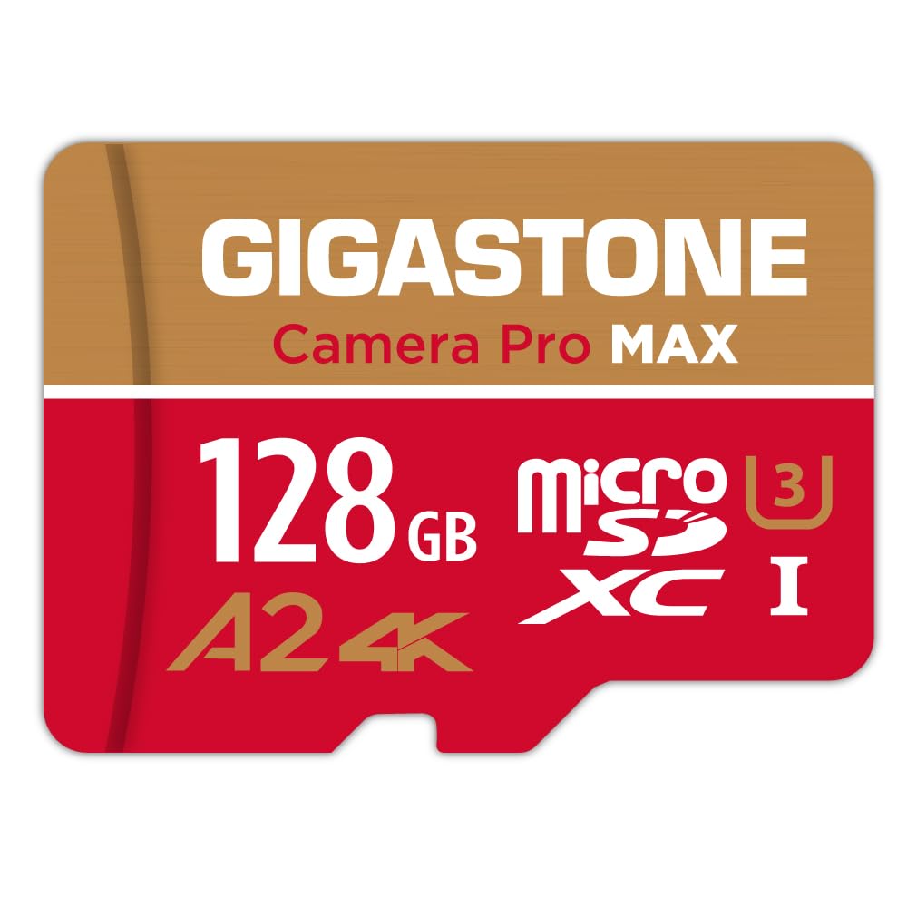 [5-Yrs Free Data Recovery] GIGASTONE 128GB Micro SD Card, 4K Camera Pro MAX, A2 V30 MicroSDXC Memory Card for Smartphone, Gopro, Action Cams, 4K UHD Video, Up to 120/80 MB/s, UHS-I U3 C10 with Adapter-image-15