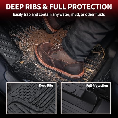 Image of LASFIT Front Floor Mats for RAM 1500 /2500 /3500 2013-2018 Bench Seat