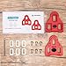 Bike Cleats Compatible with Peloton Look ARC Delta - Indoor Cycling & Road Bike Bicycle Cleat Set - Fully Compatible with Peloton Pedals and Delta Clips (9 Degree Float) All Red Rhombus