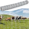 JoanKaren Cattle Farm Fence 6FT x 328FT, Heavy Duty Galvanized Wire Fence for Goat, Hog, Deer, Sheep, Heavy Wire Fencing for Livestock Animal Yard Garden Protection, Corrosion Resistant
