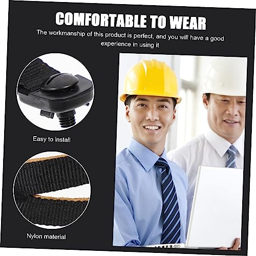Casque de sécurité avec sangle élastique et mentonnière ajustable accessoire de chantier YARNOW - 2