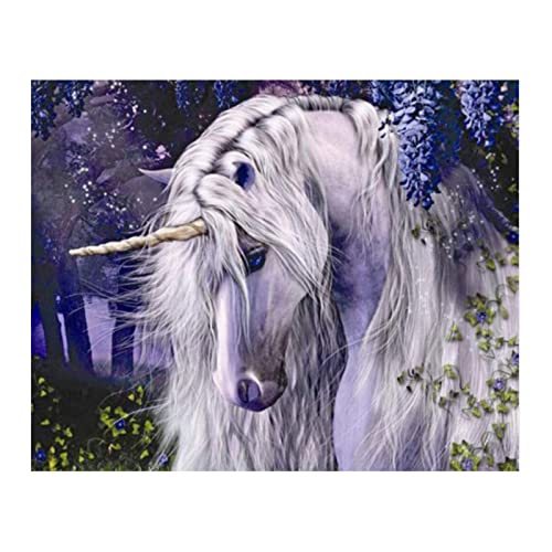 CYKEJISD Peinture par Numero Licorne DIY Cheval Animaux Décoration Murale Bricolage Peinture sur Toile pour La Maison Cover