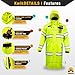 KwikSafety - Charlotte, NC - TORRENT TRENCH High Visibility Rain Gear - Class 3 ANSI OSHA Reflective Weather Proof HiVis Safety Jacket/Yellow 2XL