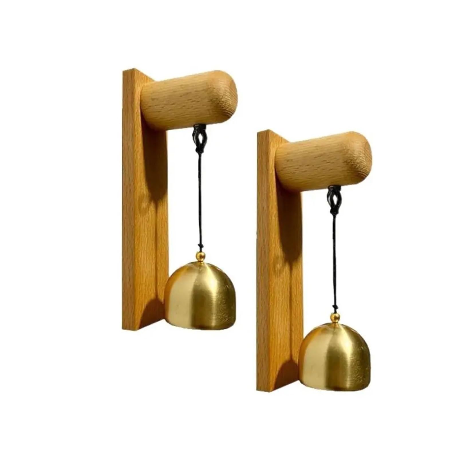 Pawuniscript 2Pc Style 1 Wooden Door Bell - Charming Shopkeepers Bell With Melodious Sound | Decorative Hanging Wind Chime For Business & Garden(2Pc Style 1)
