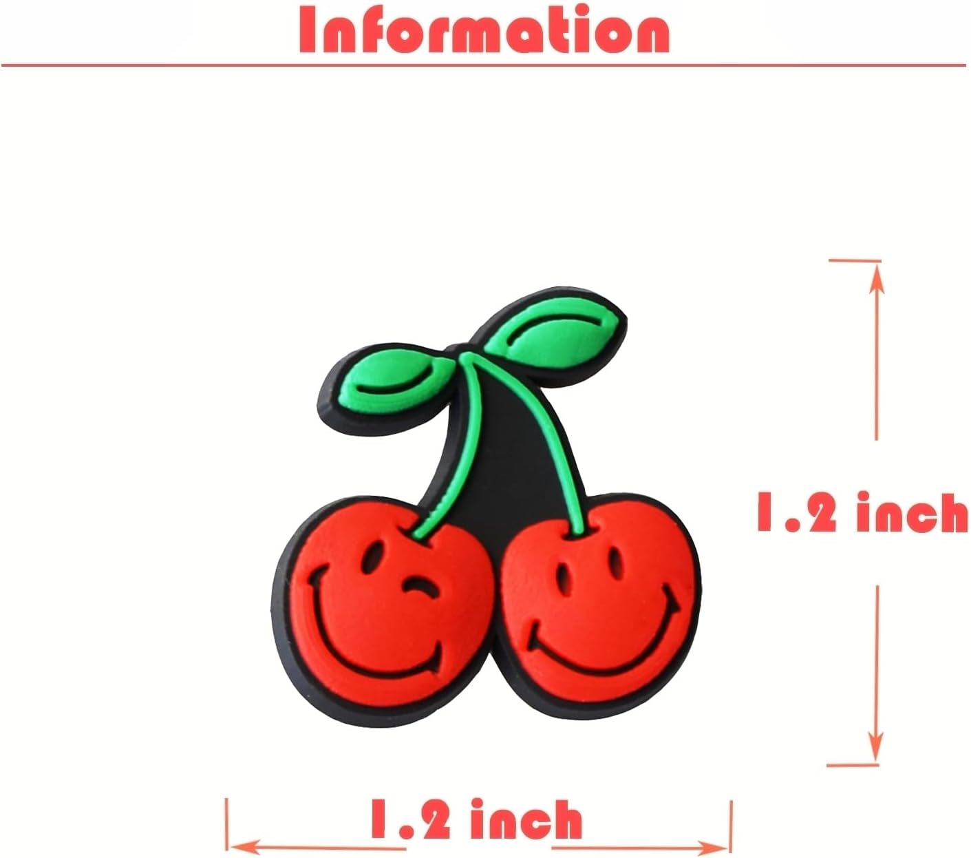 Cherry Shoe Charms;Cute Cherry Charms for Clog Shoes Decoration Cute Fruit Food Shoes Charm for Kids Adults, PVC Shoe Charm Accessories Decoration Gifts 4 Pcs