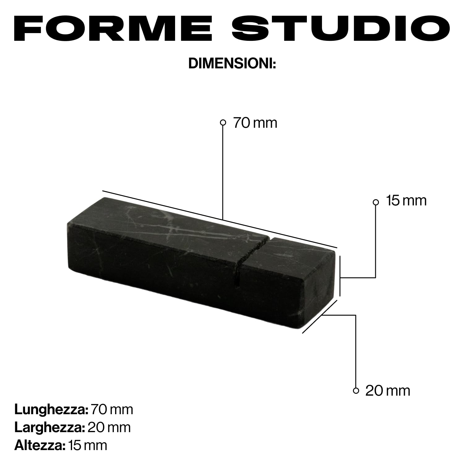 FORME STUDIO Poggia Posate in Marmo Nero Marquina – Set 4 Pezzi Artigianali Made in Italy – Accessori tavola Eleganti – Design Minimal e materico – Idea Regalo raffinata