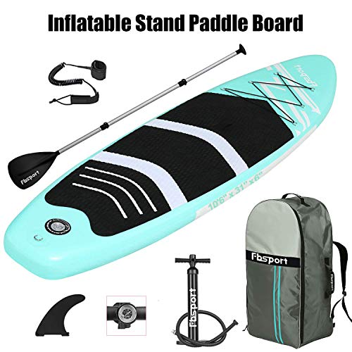 Fbsport 10'6'' Premium Stand Up Paddle Board, Yoga Board With Durable Sup Accessories & Carry Bag | Wide Stance, Surf Control, Non-Slip Deck, Leash, Paddle And Pump For Youth & Adult #TOP4