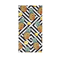 Black Pineapple Beach Towel
