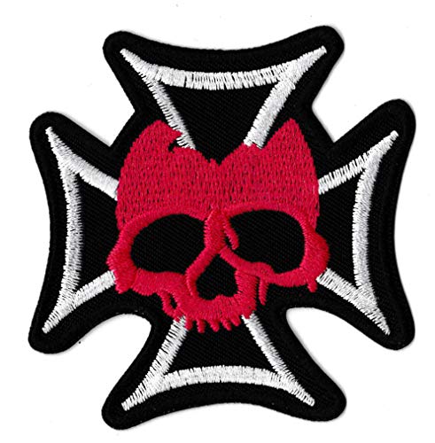 NagaPatches Patche Croix de Malte patch écusson thermocollant biker cross motard