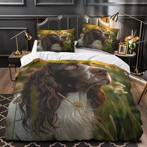 Housse de couette microfibre fermeture éclair parure lit cocker