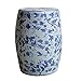 Sgabello in ceramica a forma di fiore e uccello in stile cinese, decorazione per esterni, giardino, balcone, facile da pulire, massimo 108,9 kg e impermeabile