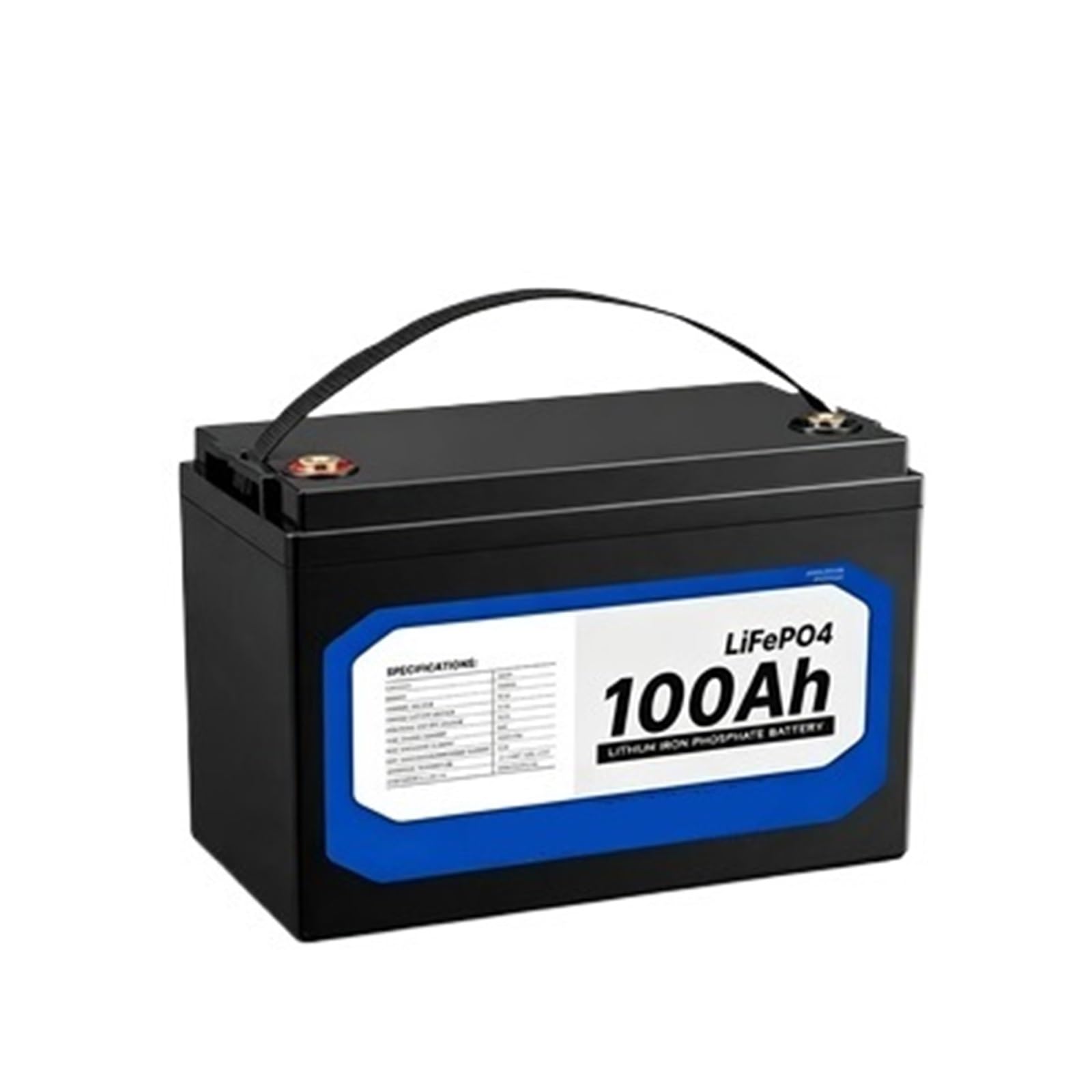 Batteria A Ciclo Profondo 12V 100Ah Litio Ferro Fosfato | Batteria LiFePO4 Batteria BMS LiFePO4 integrata for sistema di energia solare Motore da traina for camper