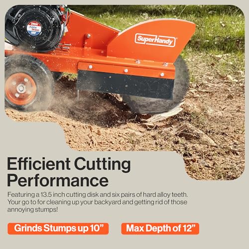 SuperHandy 9HP Gas Stump Grinder