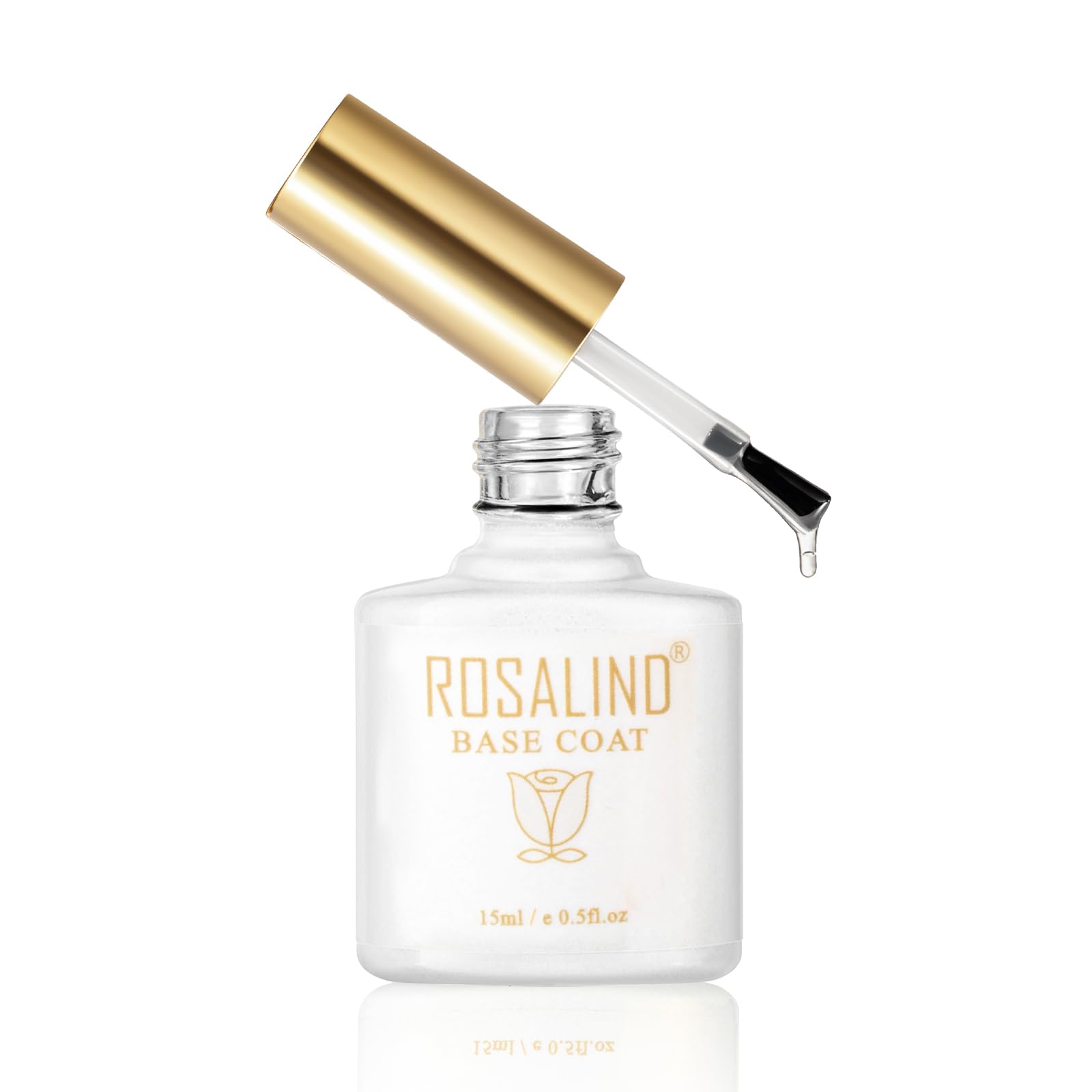 ROSALIND Base Coat Vernis Semi Permanent, UV LED Soak Off Vernis à Ongles Gel Polish kit manucure semi permanent 15ml