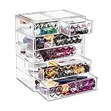 Sorbus Acrylic Clear Makeup Organizer - Big & Spacious Cosmetic Display Case - Stylish Designed Jewe