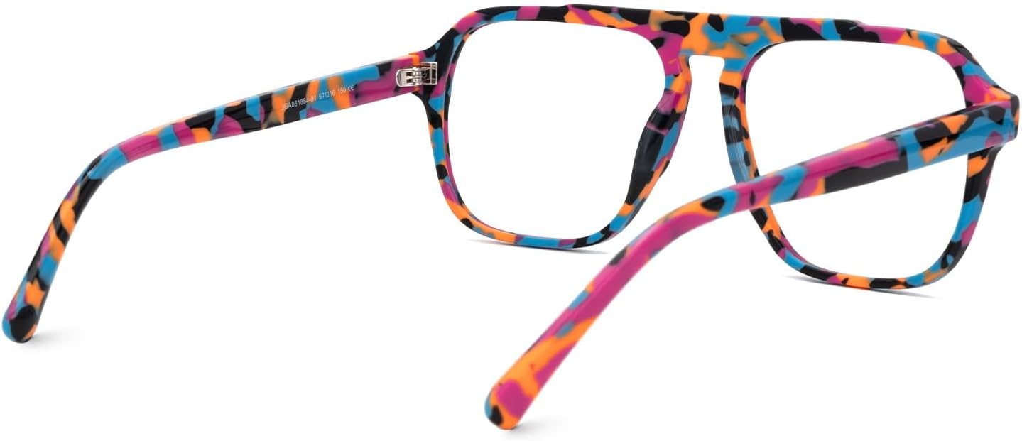 VOOGLAM Aviator Blue Light Glasses for Women Men Anti Eyestrain Dry Eyes Computer Phone TV Eyewear Sosa Multicolor Clear image 8 of 9 B0CZP6GXJ4