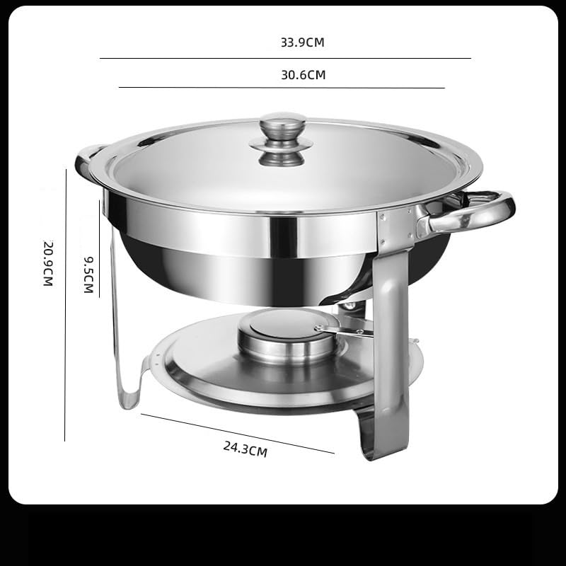 Platos de frotamiento for buffet, paquete de 2, acero inoxidable buffetera