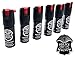 POLICE MAGNUM Pepper Spray Police Strength Self Defense OC Black Pepper Spray Set 6 Pack 0.5 oz Twist Top Pocket Clip UV Identifying Dye - Pepper Sprays Self Defense for Women Multiple Blasts 12ft