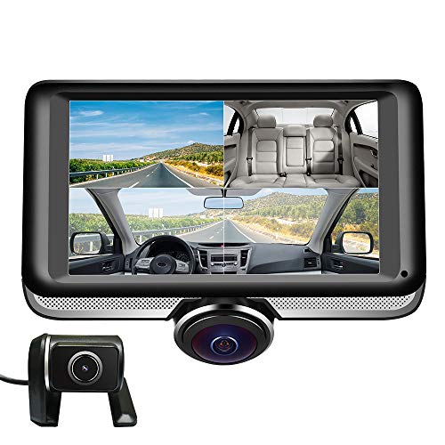 LUU Dash Cam 360˚ Panorama Front Camera and Rear Camera for Cars, Dual