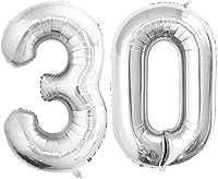 Vista 403 de GOER Globos con el número 80 para decoraciones de fiesta de cumpleaños número 80, globos de helio de aluminio jumbo de 42 pulgadas para 80 Oro rosa